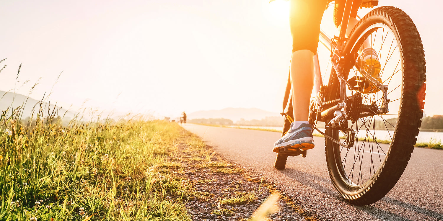 biking at sunrise
