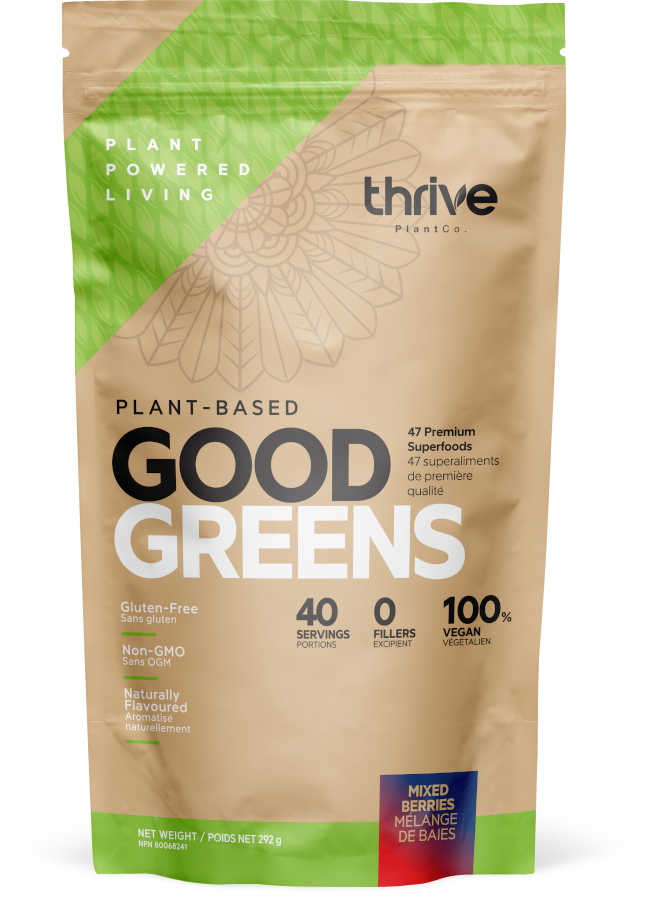 Thrive PlantCo. Good Greens - Mixed Berries Product Back